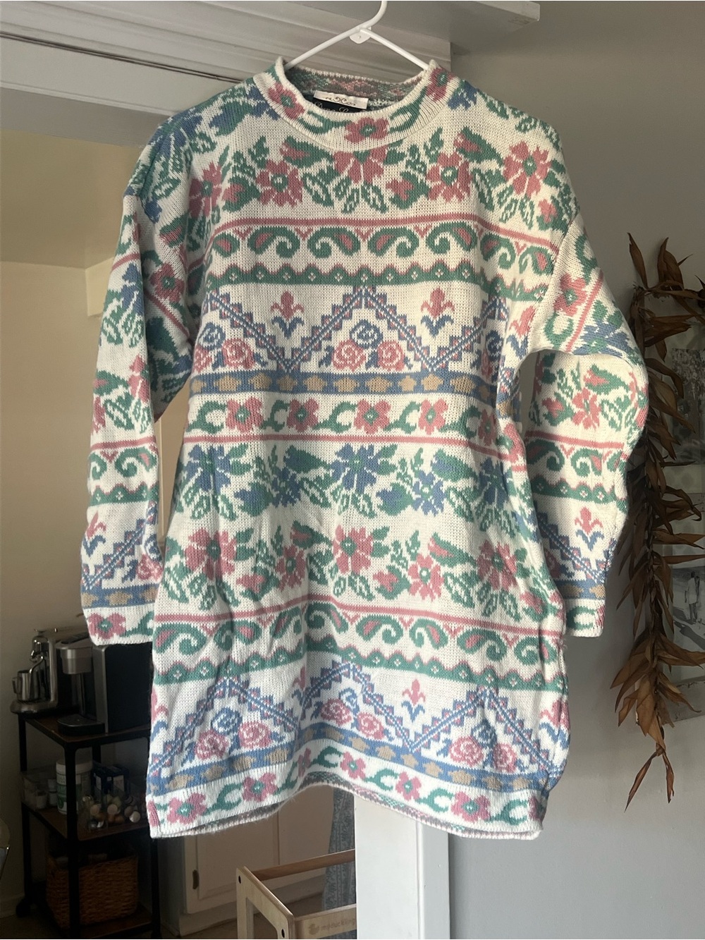 Dana Scott Vintage knit floral sweater